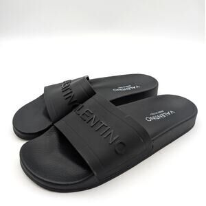 Valentino by Mario Valentino Giano Slide Sandals Men's Black Size US11 EU44